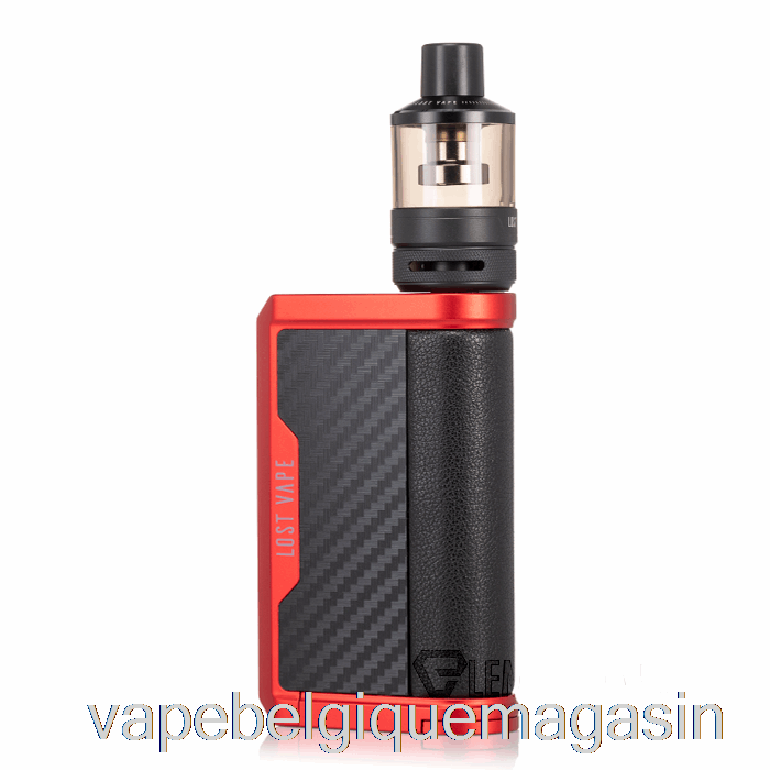 Vape Jetable Perdu Vape Centaurus Q200 Starter Kit [podtank] Fibre De Carbone Rouge Mat
